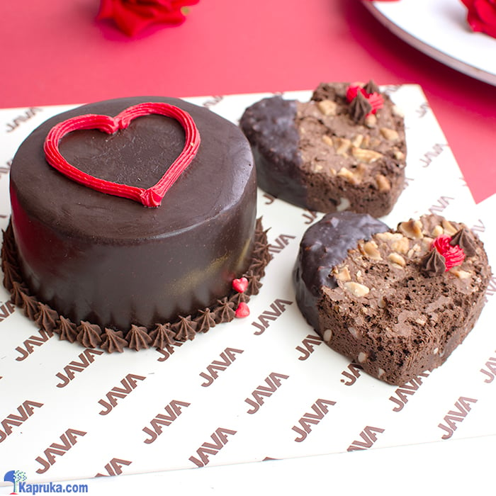 Java Love Blossom Chocolate Bento Cake With 2 Brownies Online at Kapruka | Product# cakeJAVA00230