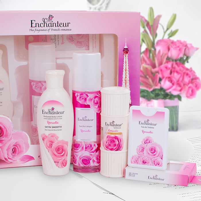 ENCHANTEUR GIFT PACK WITH ROSE - ROMATIC Online at Kapruka | Product# cosmetics001451