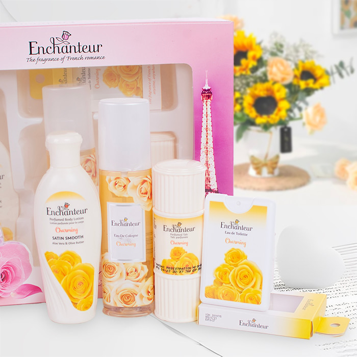 ENCHANTEUR GIFT PACK WITH ROSE - CHARMING Online at Kapruka | Product# cosmetics001452