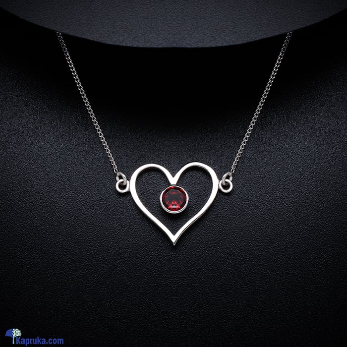 TASH GEM AND JEWELLERY Heart Garnet Necklace TS- KA50 Online at Kapruka | Product# jewelleryTGJ050
