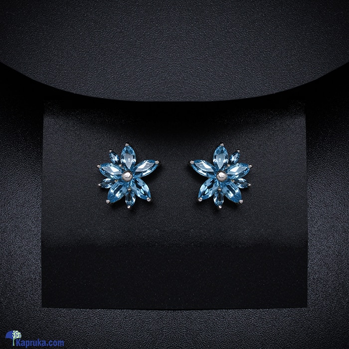 TASH GEM AND JEWELLERY Blue Topaz Bloom Earrings TS- KA52 Online at Kapruka | Product# jewelleryTGJ052