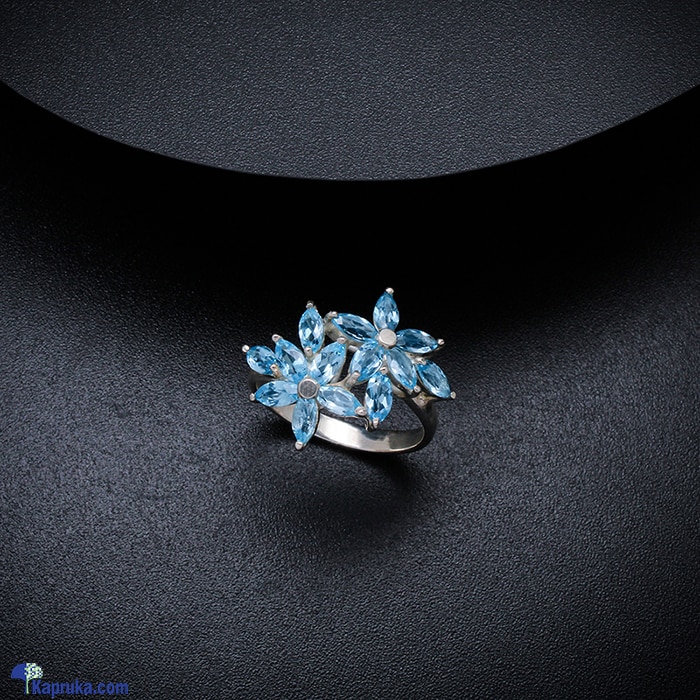 TASH GEM AND JEWELLERY Blue Topaz Bloom Ring TS- KA53 Online at Kapruka | Product# jewelleryTGJ053