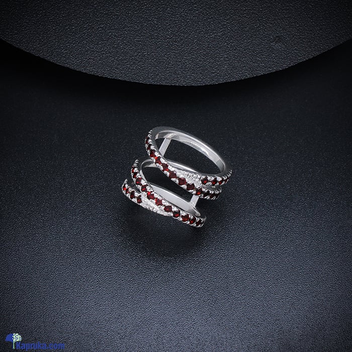 TASH GEM AND JEWELLERY Red Garnet Spiral Ring TS- KA58 Online at Kapruka | Product# jewelleryTGJ058