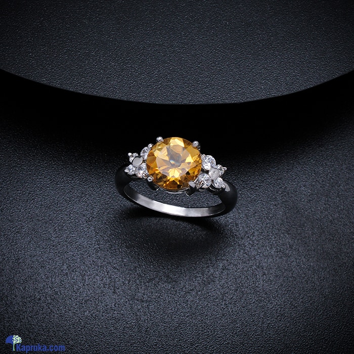 TASH GEM AND JEWELLERY Round Citrine Solitaire Ring TS- KA59 Online at Kapruka | Product# jewelleryTGJ059