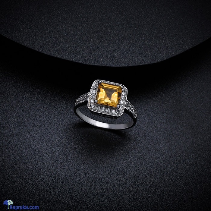 TASH GEM AND JEWELLERY Square Citrine Cluster Ring TS- KA60 Online at Kapruka | Product# jewelleryTGJ060