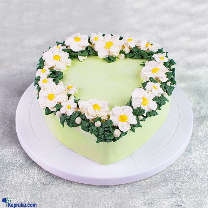 Blooming Heart Mint Cake Online at Kapruka | Product# cake00KA001613