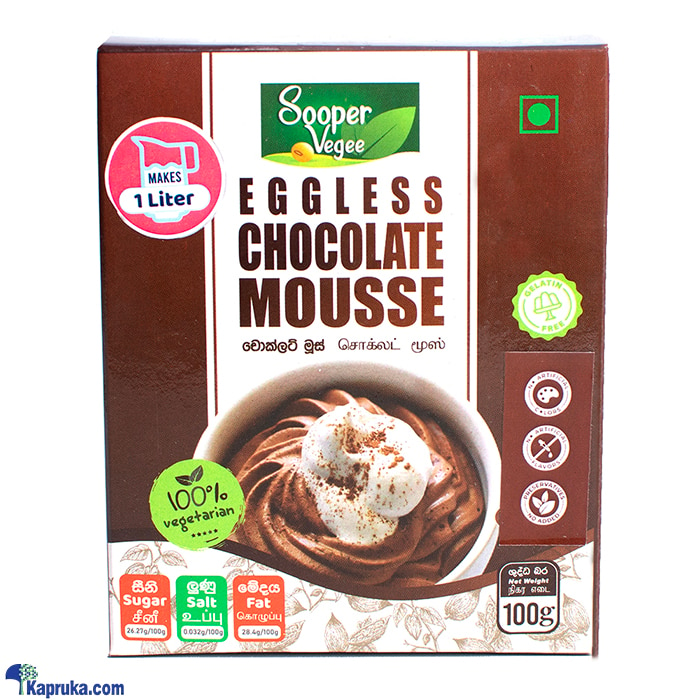 Sooper Vegee Eggless Chocolate Mousse 100g Online at Kapruka | Product# grocery003187