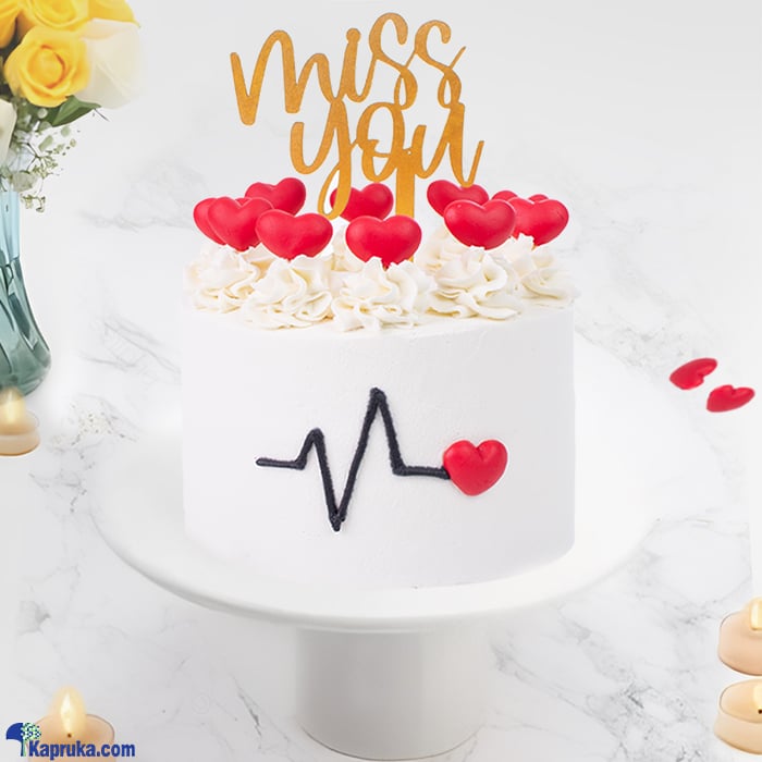 Heartbeat Longing Miss You Cake Online at Kapruka | Product# cake00KA001618