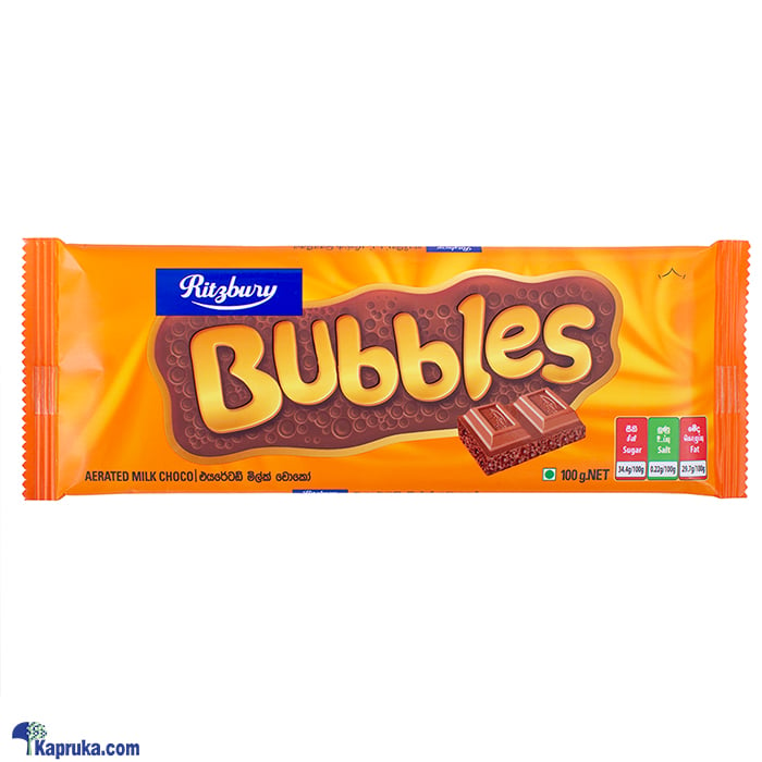 Ritzbury Bubbles Aerated Milk Choco 100g Online at Kapruka | Product# chocolates001627