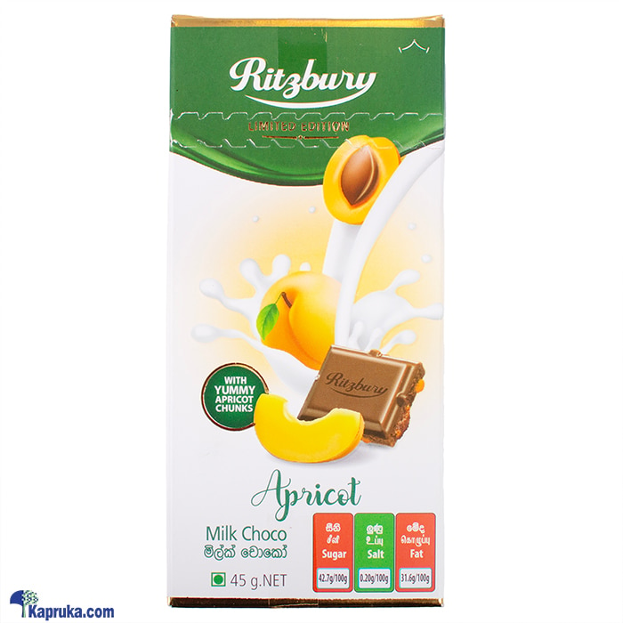 Ritzbury Apricot Milk Choco 45g Online at Kapruka | Product# chocolates001629