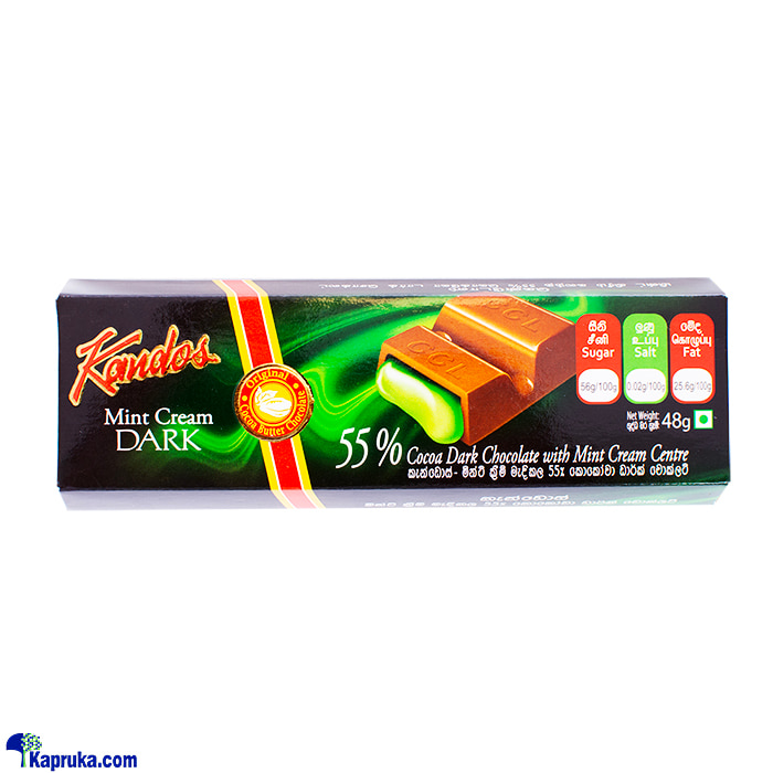 Kandos Cocoa Dark Chocolate With Mint Cream Centre 48g Online at Kapruka | Product# chocolates001642