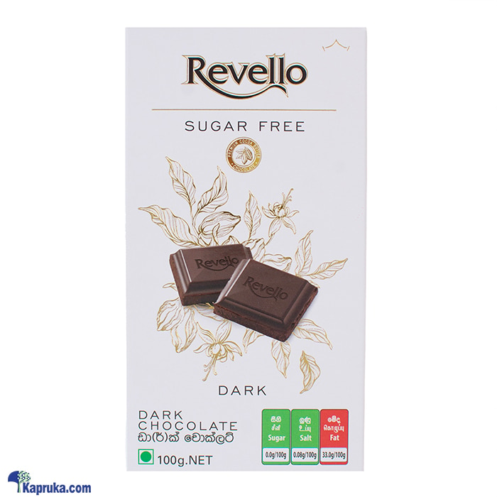 Revello Sugar Free Dark Chocolate 100g Online at Kapruka | Product# chocolates001681