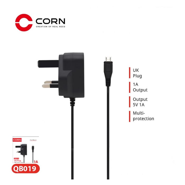 Corn USB 1A Fast Travel Micro Port Charger - CONCH- QB019 Online at Kapruka | Product# elec00A5761