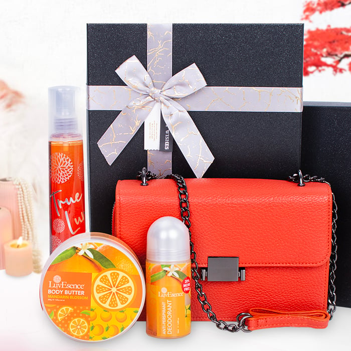 Orange Blossom Bliss Gift Package- GIFT SET FOR HER, GIFT FOR BIRTHDAY,LUV ESENCE MANDARIN BLOSSOM BODY BUTTER AND DEODORANT Online at Kapruka | Product# fashion0010337
