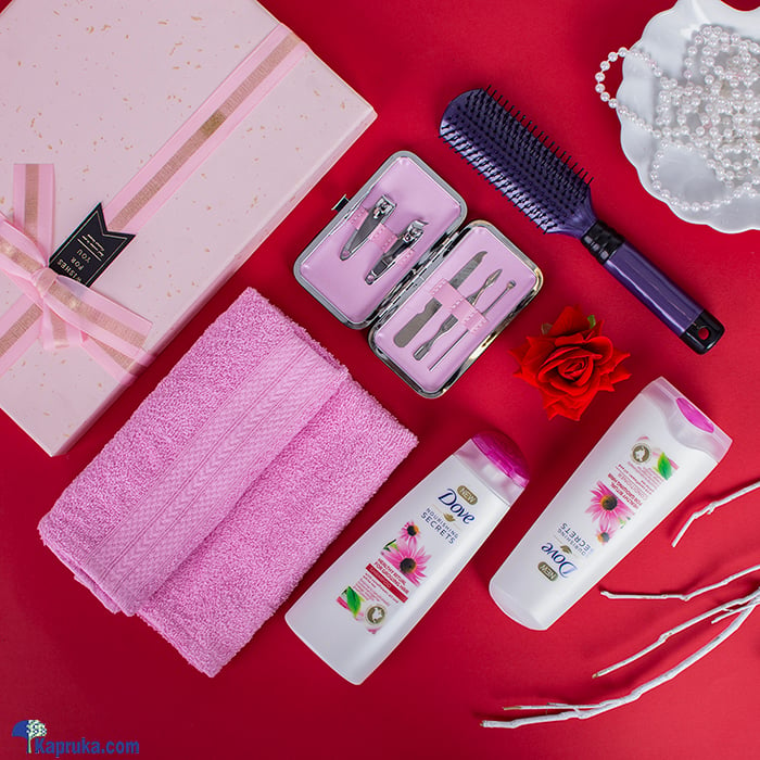 Pink Care For Her- GIFT SET FOR HER, GIFT FOR BIRTHDAY,DOVE SHAMPOO AND CONDITIONER Online at Kapruka | Product# fashion0010339