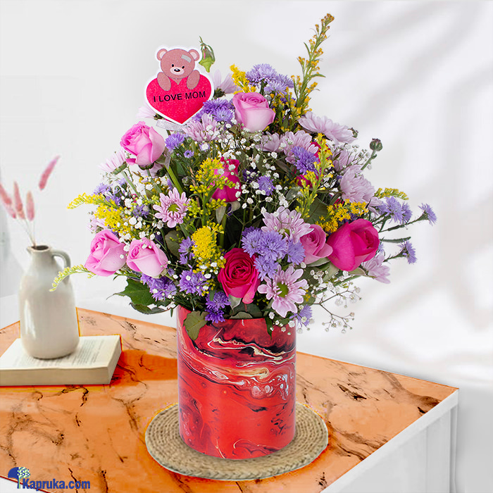 Blue Skies And Roses For Mom Online at Kapruka | Product# flowers00T1646