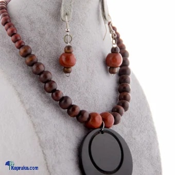 Coconut Shell Beads Necklace & Earring Set Online at Kapruka | Product# CBfashion00032