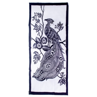 Batik Wall Hanging - Peacock(black & White) Online at Kapruka | Product# CBornmnt00027
