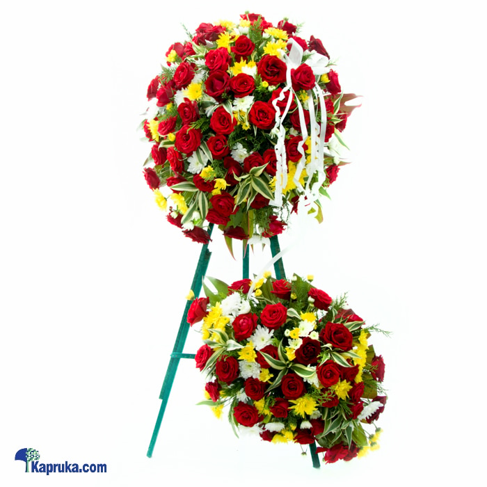 Red Rose Wreath Online at Kapruka | Product# flowersWRE08