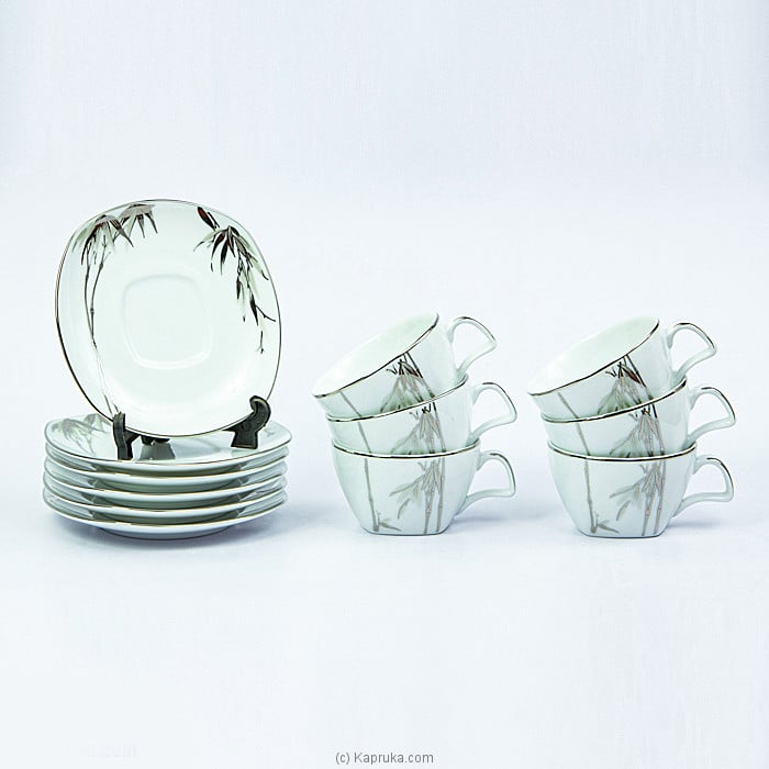 Dankotuwa Bamboo Silver 12 Pcs Tea Set Online Price in Sri Lanka