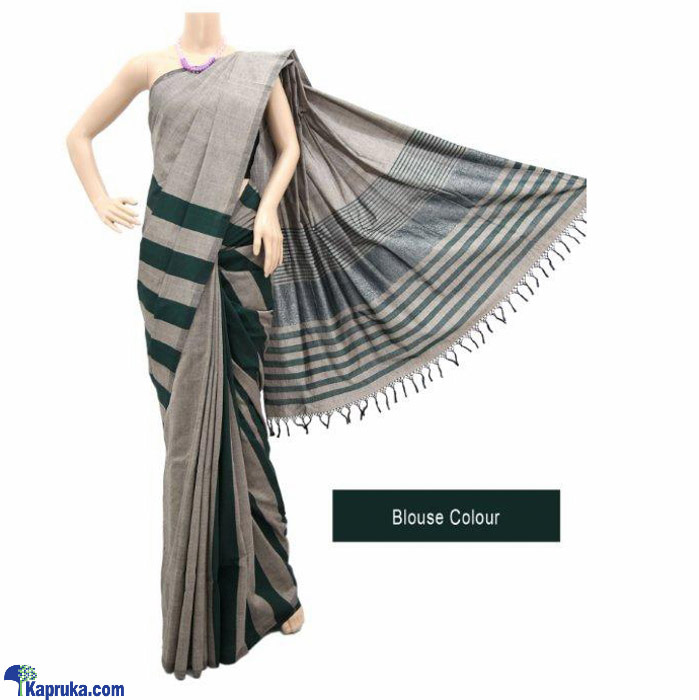 Cotton Weavers Gray Cotton Handloom Saree Online price in Sri Lanka Direct Import