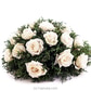 White Roses Coffin Wreath