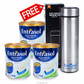 Three Entrasol Platinum Nutritional Supplement- 400g With Free Steel Stainless Steel Vacuum Flask