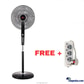 Bright 5 Blade Stand Fan With Free Power Extension Wire Cord