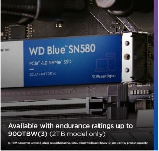 Western Digital 1TB WD Blue SN580 NVMe I.. Online at Kapruka | Product# 522085_PID
