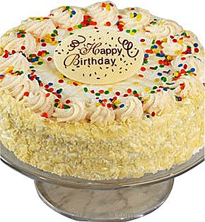 Birthday Vanilla Bean Cake With Happy Birthda - Kapruka Product intGift00270