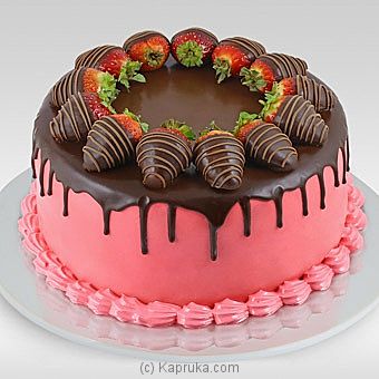 Oh So Pretty Strawberry Chocolate Cake (1kg) - Kapruka Product intGift00671