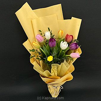 Colorful Tulip Blossom Bouquet - Kapruka Product intGift00675