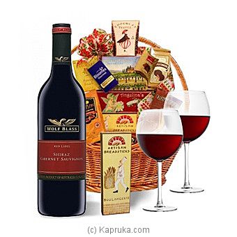 Premium Red Wine Basket - Kapruka Product intGift00684