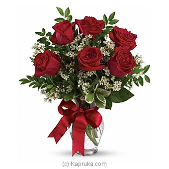 Half Dozen Long Stemmed Red Roses - Kapruka Product intGift00688