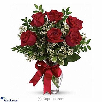 Half Dozen Long Stemmed Red Roses - Kapruka Product intGift00752