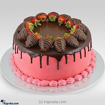Oh So Pretty Strawberry Chocolate Cake (1 Kg) - Kapruka Product intGift00763