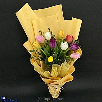 Colorful Tulip Blossom Bouquet - Kapruka Product intGift00773