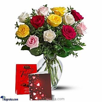 Dozen Mixed Roses Combo - Kapruka Product intGift00817