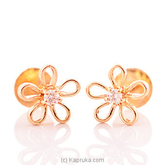 22kt Gold Floral Earring Set  Wishque  Sri Lankas Premium Online Shop  Send Gifts to Sri Lanka